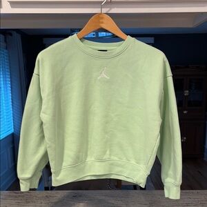 Jordan (Nike) Green Crewneck Sweatshirt. Girls size large.